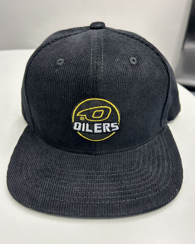 Sort Oilers Flat Brim caps
